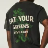 FROM FUTURE T-shirt Col Rond Manches Courtes WashedBlack Cheap
