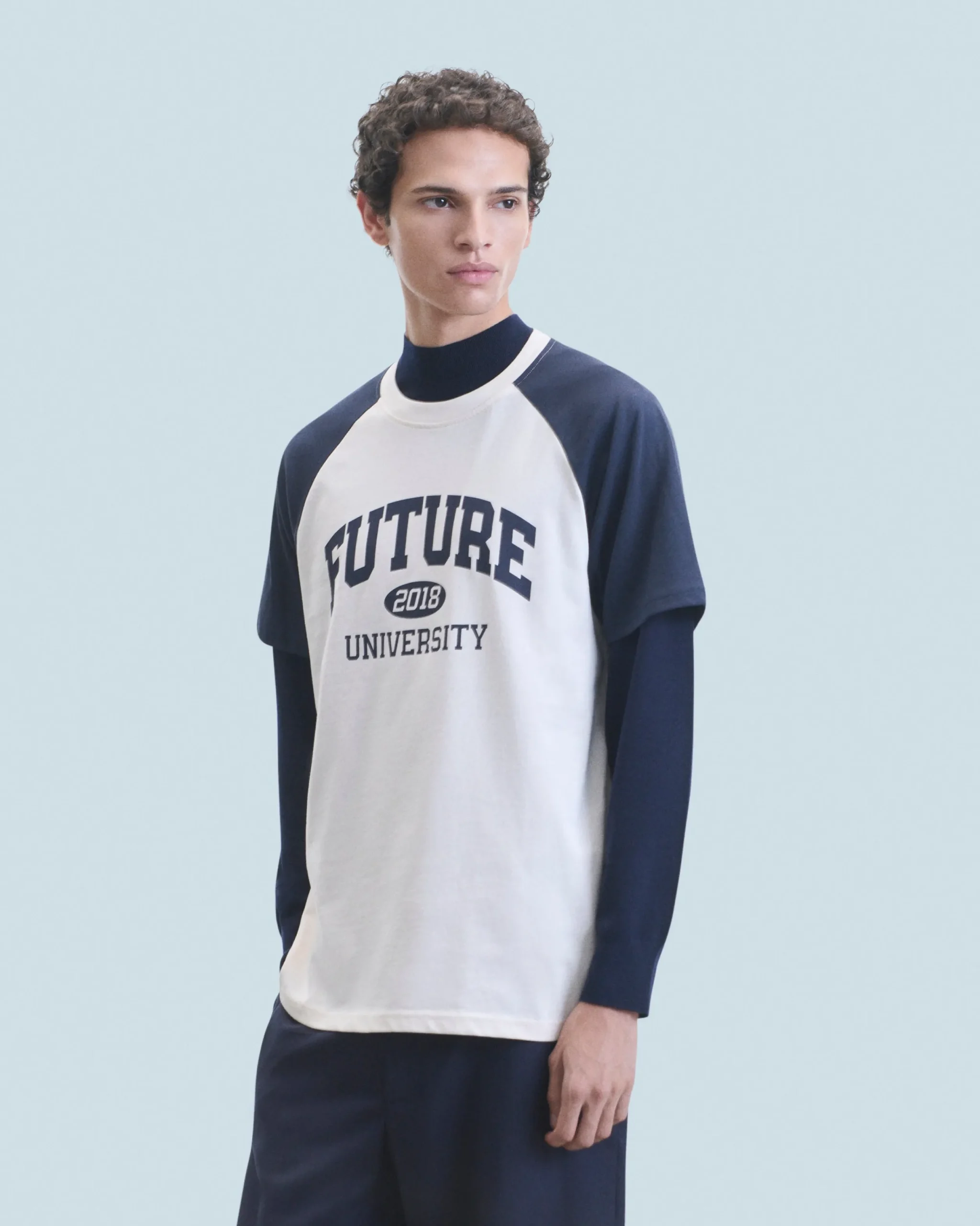 FROM FUTURE T-shirt Col Rond Manches Courtes Future University Sable Outlet