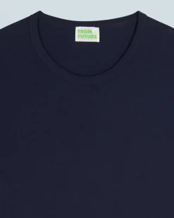 FROM FUTURE T-shirt Col Rond Manches Courtes Navy Hot