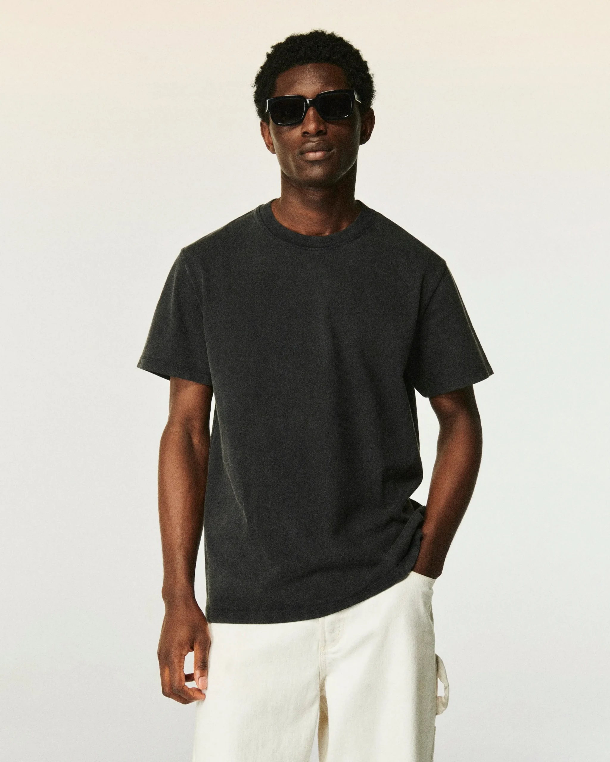 FROM FUTURE T-shirt Col Rond Manches Courtes WashedBlack Cheap