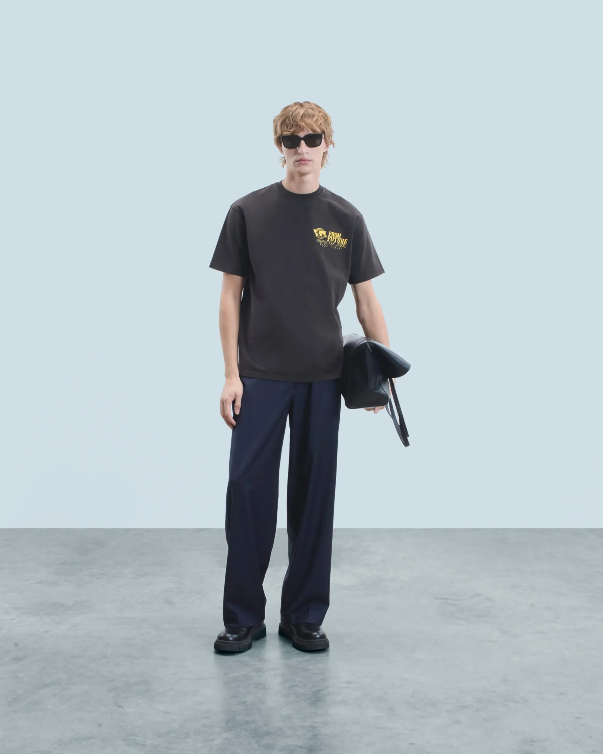 FROM FUTURE T-shirt Col Rond Manches Courtes Ups WashedBlack Shop