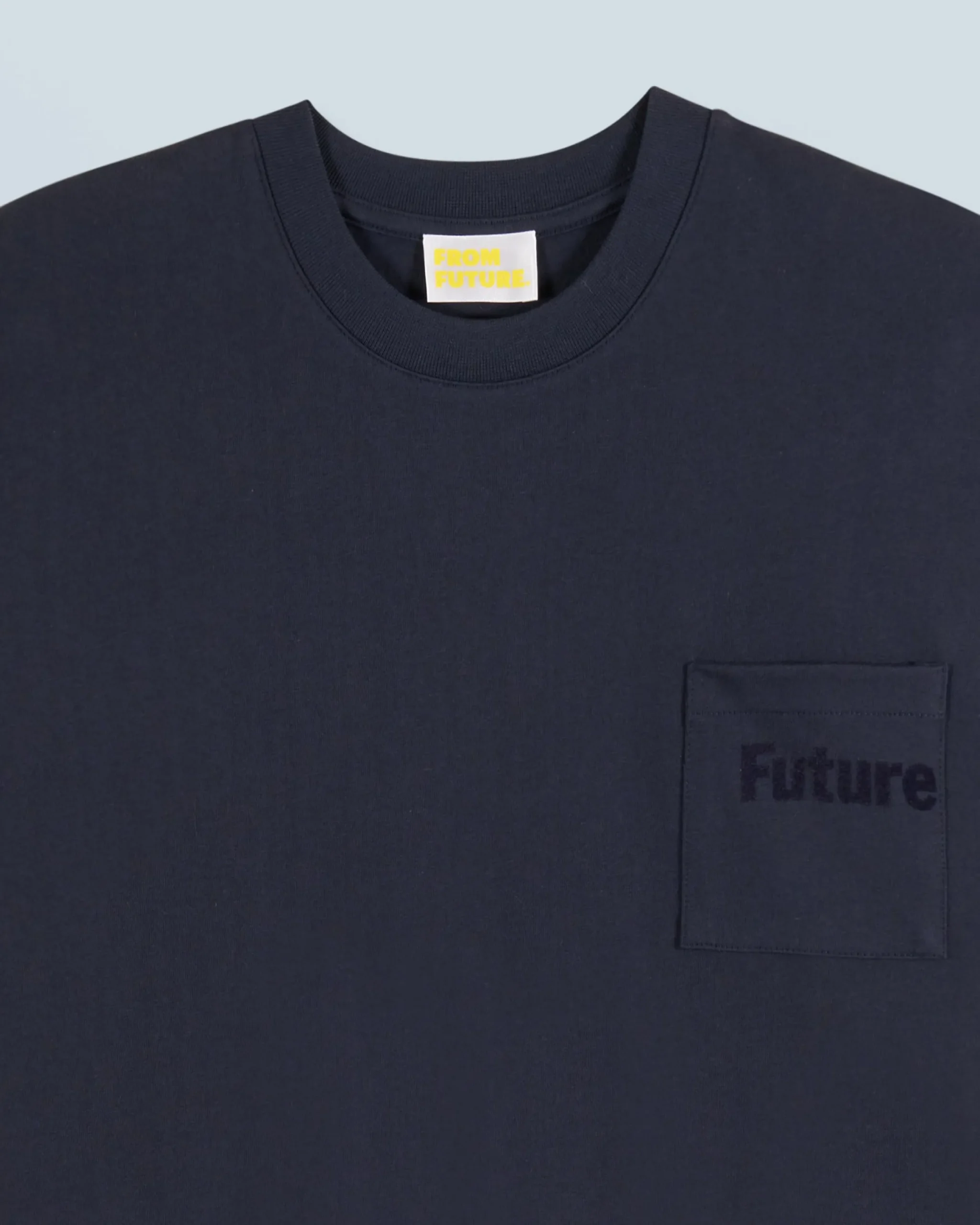 FROM FUTURE T-shirt Col Rond Manches Courtes Navy Cheap