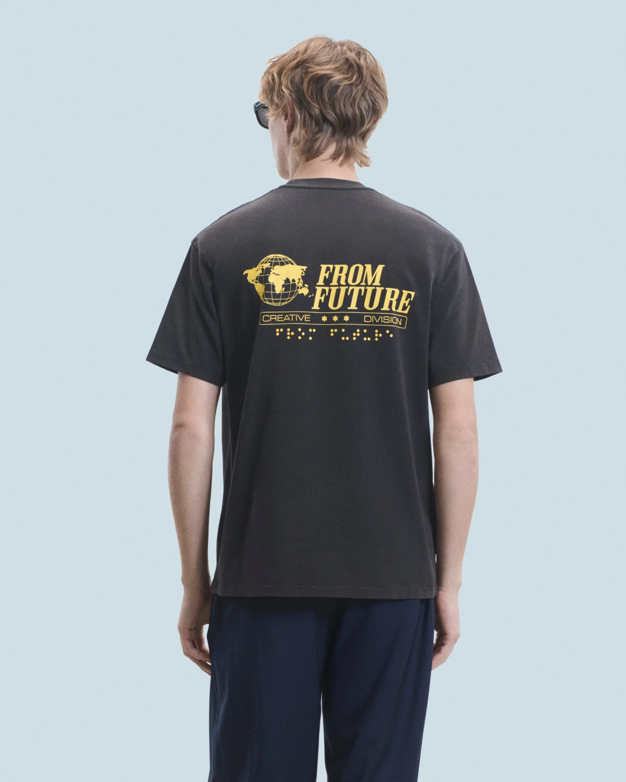 FROM FUTURE T-shirt Col Rond Manches Courtes Ups WashedBlack Shop
