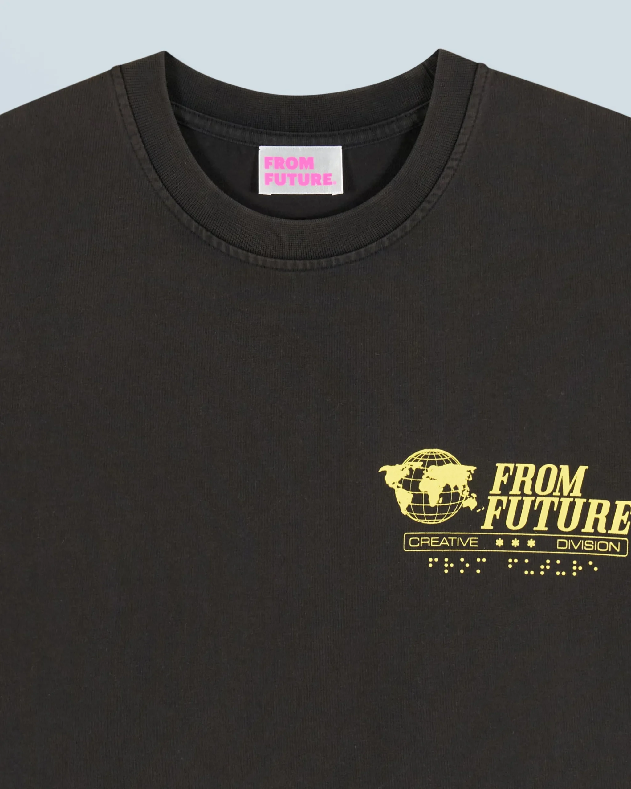 FROM FUTURE T-shirt Col Rond Manches Courtes Ups WashedBlack Shop