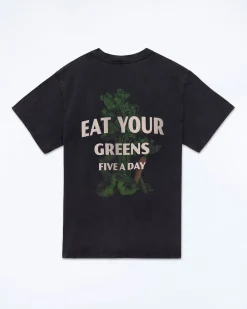 FROM FUTURE T-shirt Col Rond Manches Courtes WashedBlack Cheap