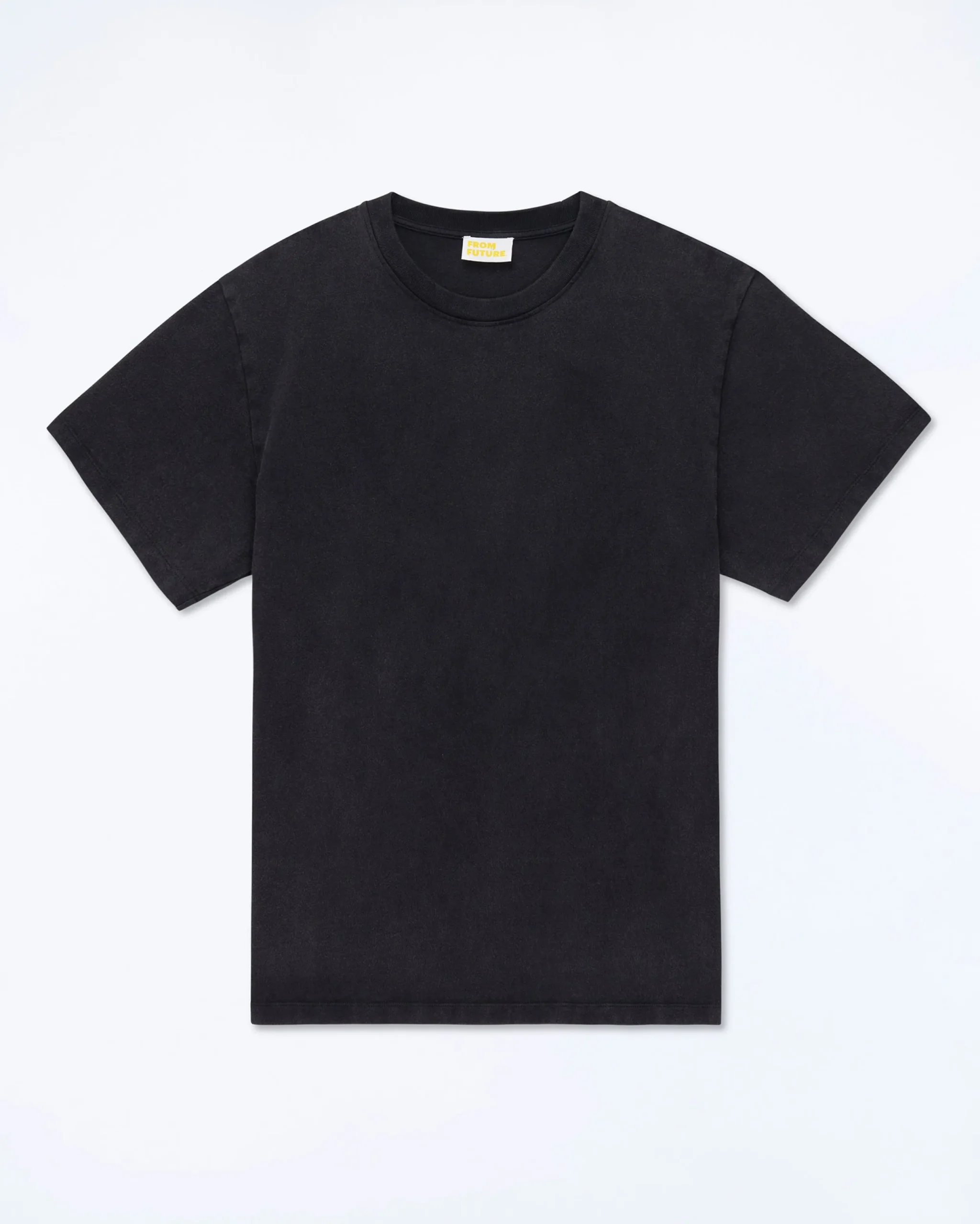 FROM FUTURE T-shirt Col Rond Manches Courtes WashedBlack Cheap