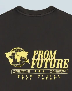 FROM FUTURE T-shirt Col Rond Manches Courtes Ups WashedBlack Shop