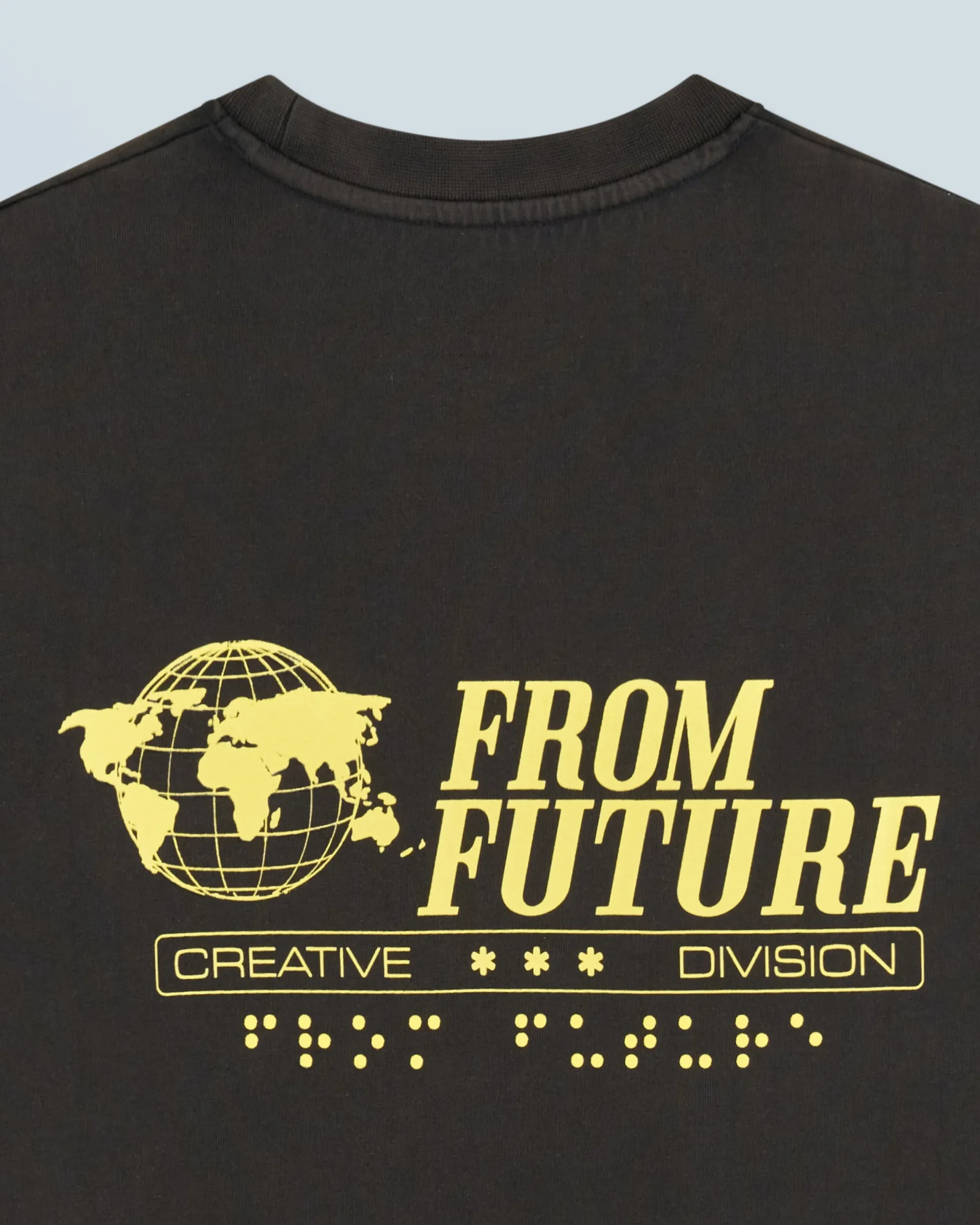 FROM FUTURE T-shirt Col Rond Manches Courtes Ups WashedBlack Shop