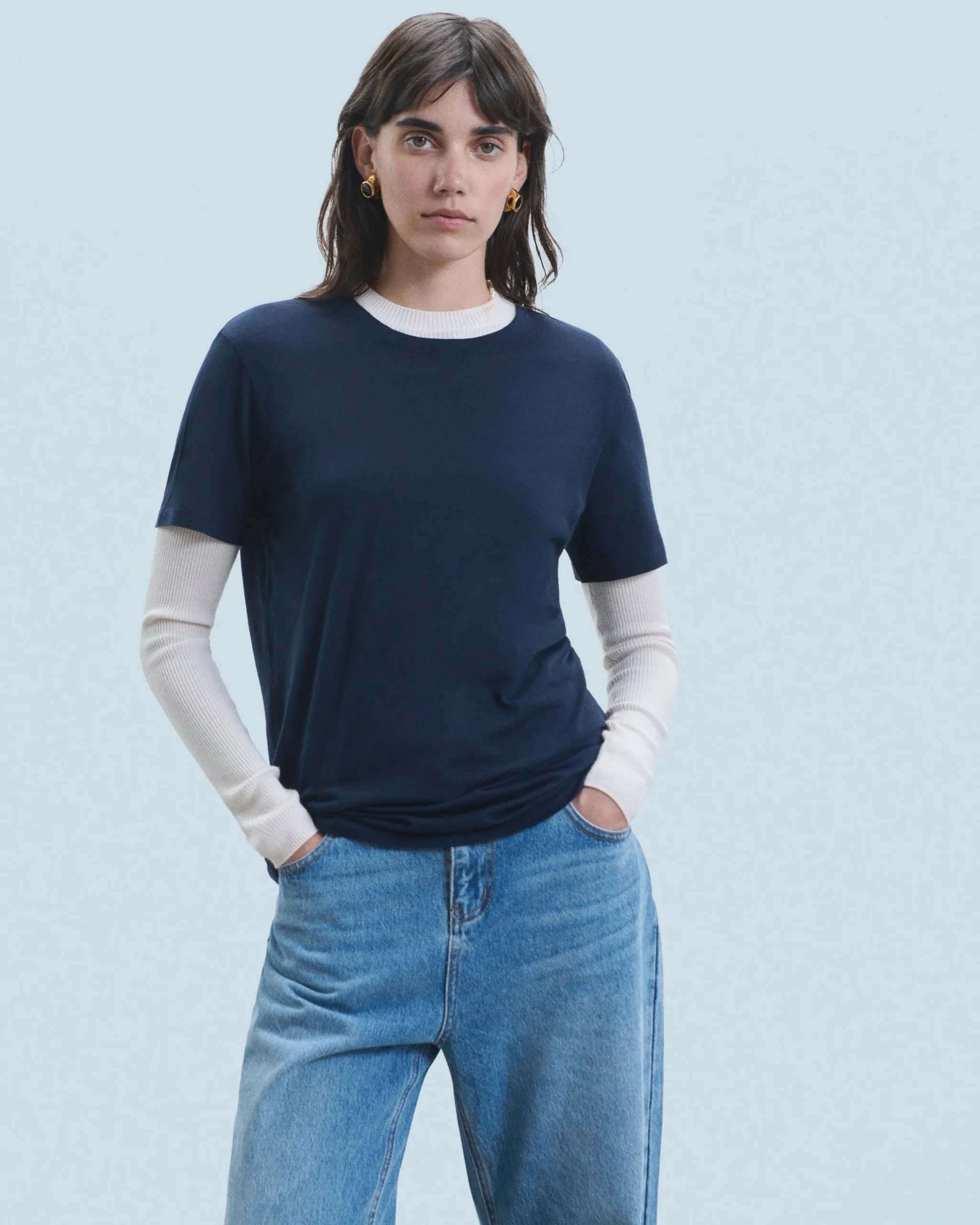 FROM FUTURE T-shirt Col Rond Supima Blanc Sale