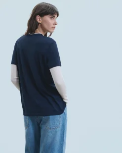 FROM FUTURE T-shirt Col Rond Supima Navy Sale