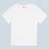 FROM FUTURE T-shirt Col V Manches Courtes Blanc Flash Sale