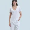 FROM FUTURE T-shirt Col V Supima Blanc Shop