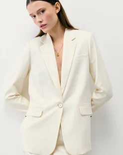 FROM FUTURE Veste Blazer Ecru Discount