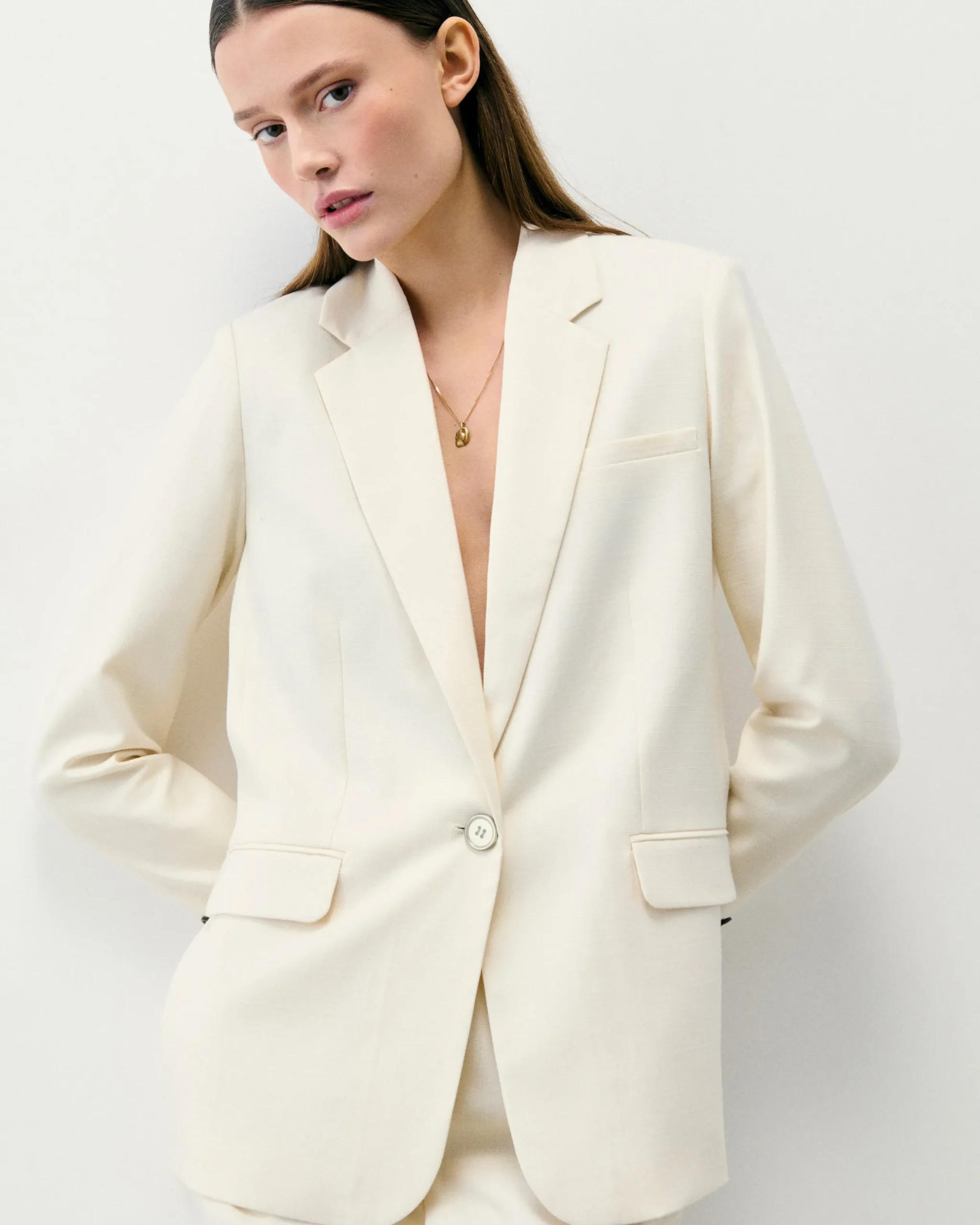 FROM FUTURE Veste Blazer Ecru Discount
